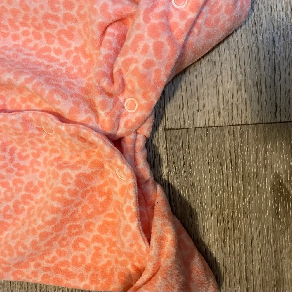 Carter’s Animal Print Fleece Footie Onesie Girls 3mo